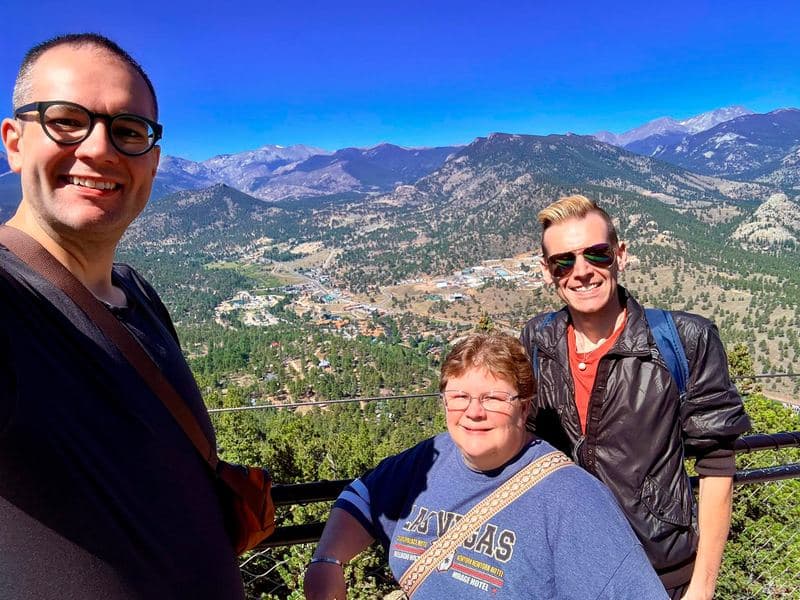 The Haunted Bunker crew in the mountains