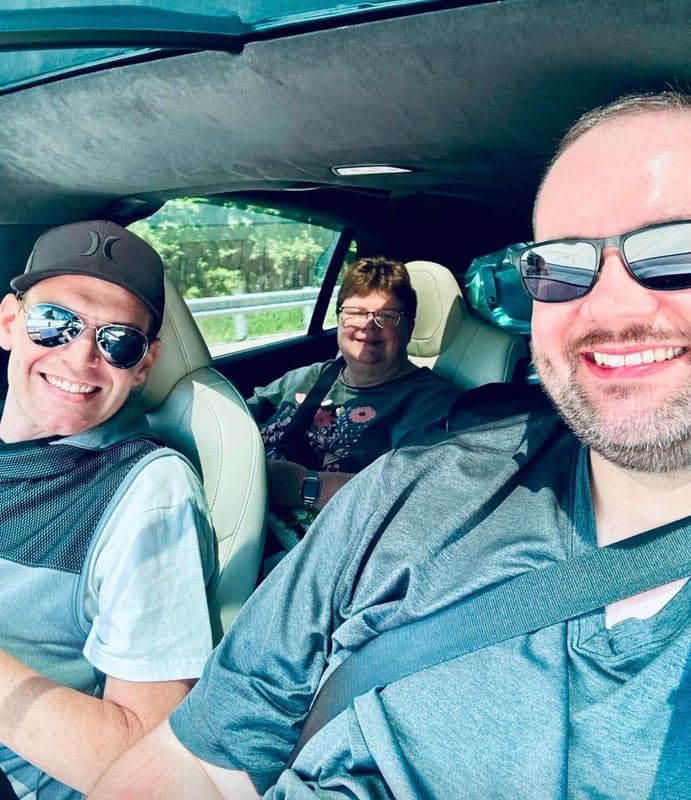 The Haunted Bunker crew on a road trip