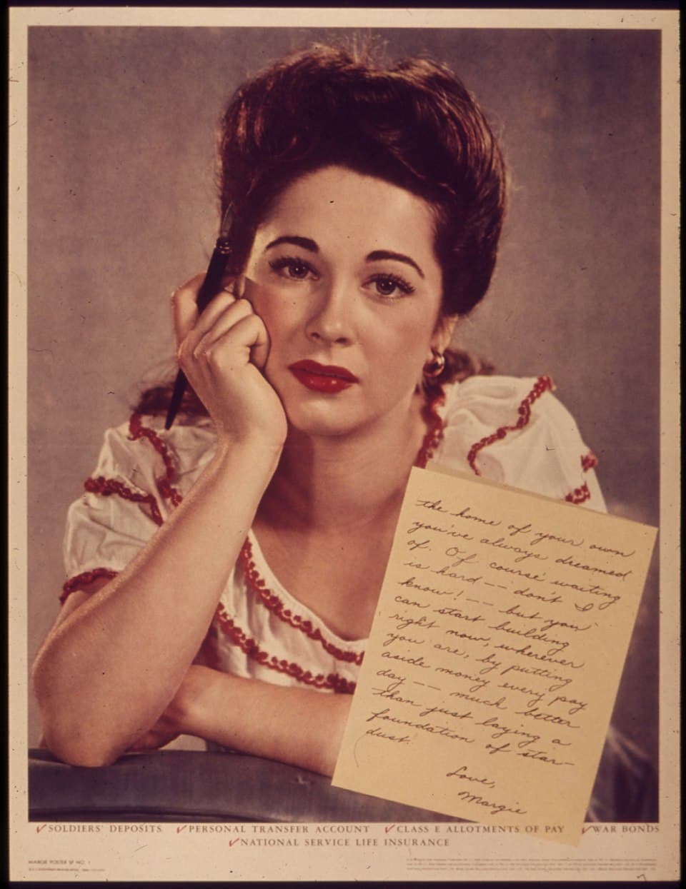 Portrait of Margie Stewart, Official U.S. Army Poster Girl