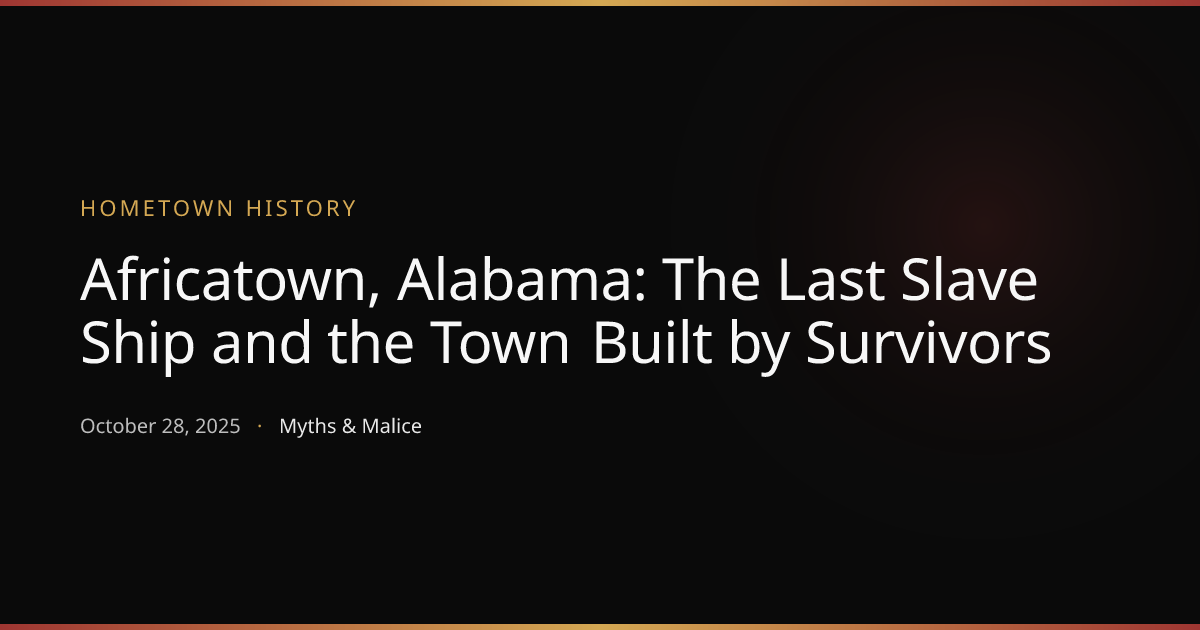 Africatown, Alabama: The Last Slave Ship and the Town Built by ...